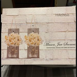 NIB Mason Jar Sconces with lights